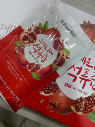프롬바이오 오직 석류만 [그대로100 석류즙] 하루 1포로 건강하게 — 5점을 준 리뷰어가 2020년 3월 올린 사용 사진