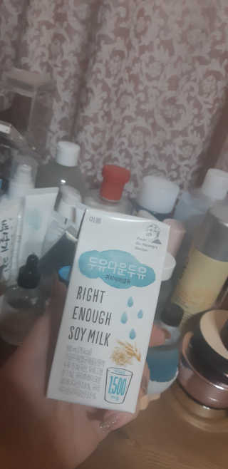 이롬 두유다운두유 4종 — 3점을 준 리뷰어가 2019년 8월 올린 사용 사진
