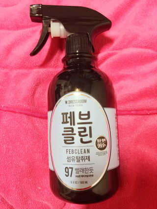 더블유드레스룸 페브클린 500ml — 5점을 준 리뷰어가 2018년 11월 올린 사용 사진
