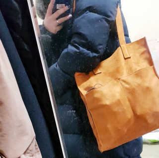켄타우로스 양면 스웨이드 더블 에코백 — 3.83점을 준 리뷰어가 2018년 1월 올린 사용 사진