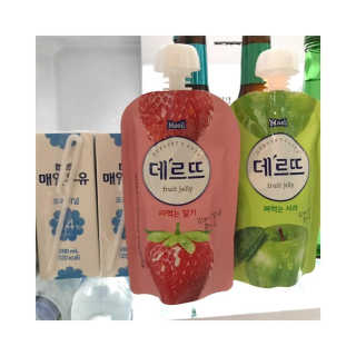 데르뜨 떠먹는 과일 3종, 짜먹는 과일 2종 총 10개 체험 — 5점을 준 리뷰어가 2020년 3월 올린 사용 사진