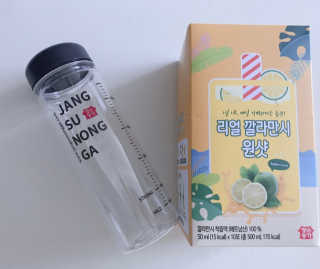 장수농가 리얼깔라만시 원샷 50ml 10팩+보틀 — 4.5점을 준 리뷰어가 2019년 5월 올린 사용 사진
