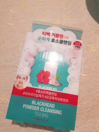 비알티씨 V10 파우더 클렌징 티백 2종 — 4.5점을 준 리뷰어가 2019년 2월 올린 사용 사진