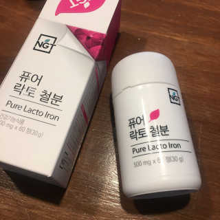 네츄럴굿띵스 퓨어 락토 철분 60일분 — 3.5점을 준 리뷰어가 2018년 2월 올린 사용 사진