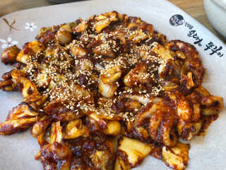 신의주찹쌀순대쭈꾸미 [신의주찹쌀순대와쭈꾸미] -직화쭈꾸미2 OR 순대국2 — 4.5점을 준 리뷰어가 2018년 12월 올린 사용 사진