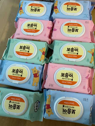 보솜이 아기물티슈 베이비케어 푸에디션 캡 74매 10입 — 5점을 준 리뷰어가 2019년 4월 올린 사용 사진