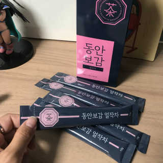 동안보감 얼작차 붓기를 빼주는 동안보감 한방 프리미엄 얼작차 — 4점을 준 리뷰어가 2019년 10월 올린 사용 사진