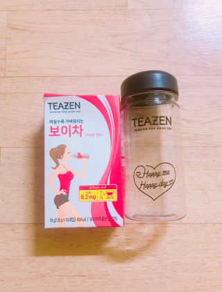 티젠 보이차 + 마이보틀 세트 — 5점을 준 리뷰어가 2018년 6월 올린 사용 사진