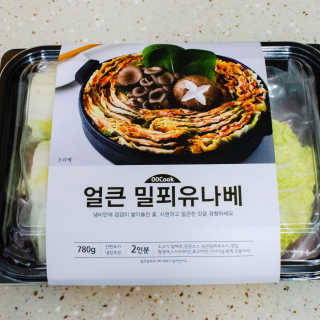 땡땡쿡 얼큰 밀푀유 나베 2인분 980g 우동사리 포함 — 5점을 준 리뷰어가 2020년 1월 올린 사용 사진