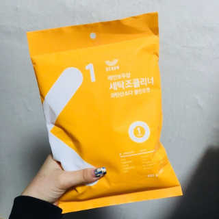 레인보우샵 올인원세탁세제,베이킹소다 스틱포6개입+세탁조클리너 — 4.67점을 준 리뷰어가 2018년 3월 올린 사용 사진