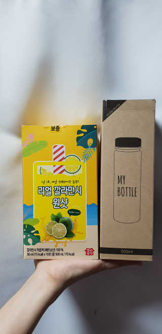 장수농가 리얼깔라만시 원샷 50ml 10팩+보틀 — 4점을 준 리뷰어가 2019년 5월 올린 사용 사진