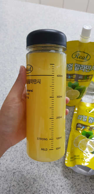 장수농가 리얼깔라만시 — 3.67점을 준 리뷰어가 2018년 6월 올린 사용 사진