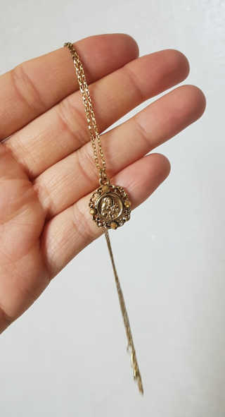 쥬얼카운티 92.5 Silver Byzantine Coin Pendant Necklace — 5점을 준 리뷰어가 2018년 11월 올린 사용 사진