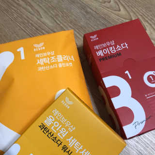 레인보우샵 올인원세탁세제,베이킹소다 스틱포6개입+세탁조클리너 — 4.17점을 준 리뷰어가 2018년 4월 올린 사용 사진