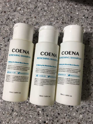 코에나샴푸 자연유래 식물성 코에나 샴푸 50ml — 4점을 준 리뷰어가 2020년 4월 올린 사용 사진