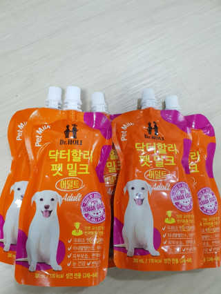 닥터할리펫밀크 8종 — 5점을 준 리뷰어가 2018년 8월 올린 사용 사진