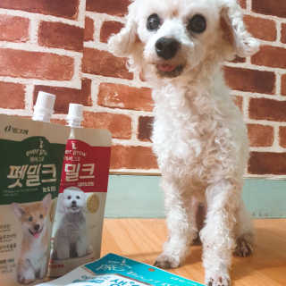 [빙그레] 에버그로 생유산균 1봉（10포입）+펫밀크2팩 — 4.5점을 준 리뷰어가 2019년 5월 올린 사용 사진