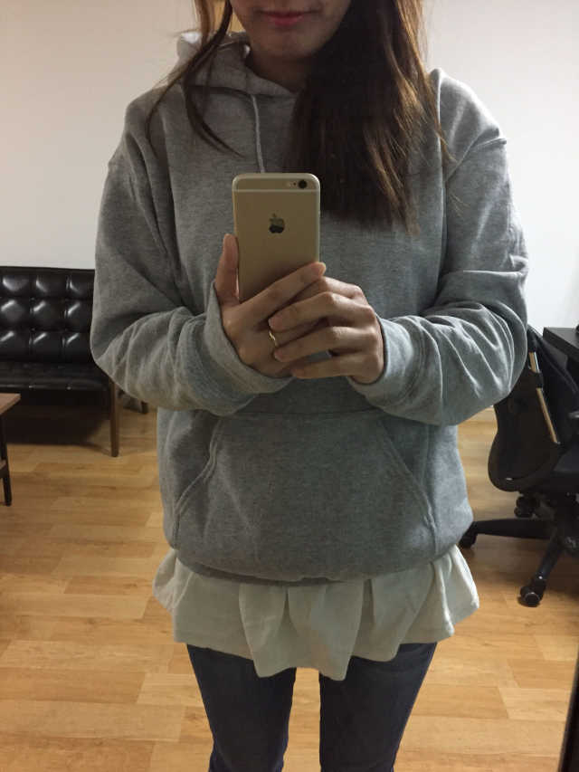 12500 후드티 DRY BLEND 리뷰 사진