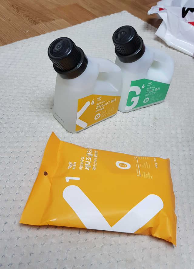 워터세제 세탁듀오1L + 세탁조클리너 리뷰 사진