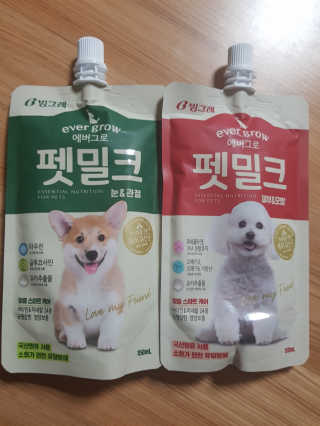 [빙그레] 에버그로 생유산균 1봉（10포입）+펫밀크2팩 — 5점을 준 리뷰어가 2019년 5월 올린 사용 사진