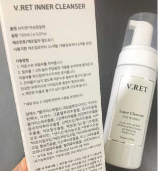 V.RET 브이렛 여성청결제 — 4점을 준 리뷰어가 2018년 8월 올린 사용 사진