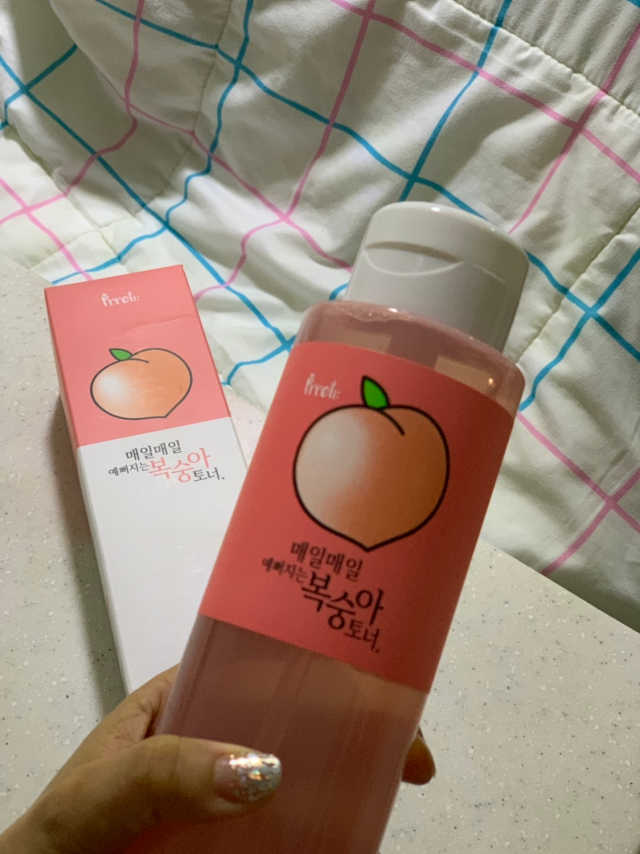 복숭아 토너 + 소프트 엠보 코튼 화장솜 리뷰 사진