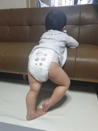 보솜이 베이비케어 팬티형 기저귀 — 5점을 준 리뷰어가 2019년 3월 올린 사용 사진