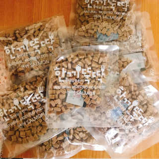 [펫토리아] 맛도 영양도 BEST 한끼뚝딱 강아지 사료 — 4.5점을 준 리뷰어가 2019년 4월 올린 사용 사진