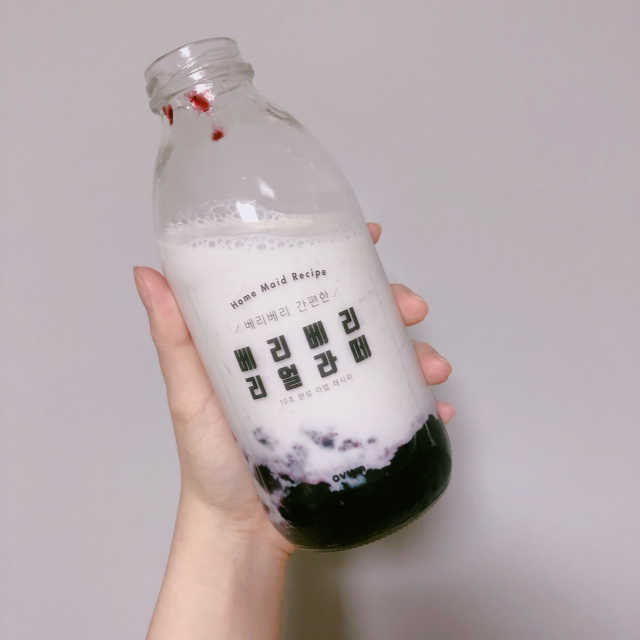 오붐 리얼식감 블루베리 리플잼1kg+라떼유리병 리뷰 사진