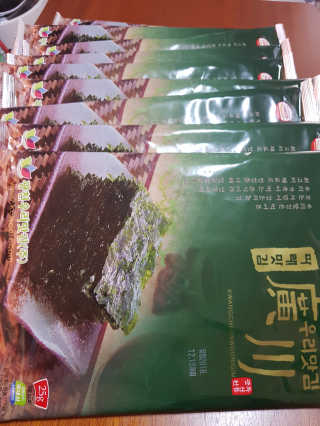광천우리맛김 파래향 듬뿍, 바삭한 광천우리파래김 6매10봉 — 5점을 준 리뷰어가 2018년 4월 올린 사용 사진