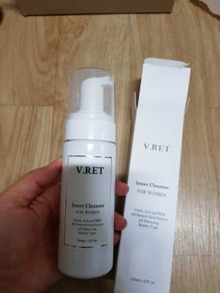 V.RET 브이렛 여성청결제 — 5점을 준 리뷰어가 2018년 9월 올린 사용 사진