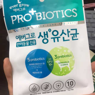 [빙그레] 에버그로 생유산균 1봉（10포입）+펫밀크2팩 — 5점을 준 리뷰어가 2019년 5월 올린 사용 사진