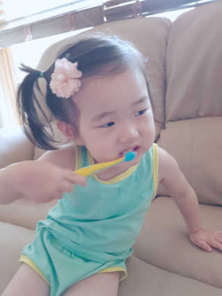 달곰이 어린이 치약+어린이 칫솔 SET — 3.33점을 준 리뷰어가 2018년 5월 올린 사용 사진