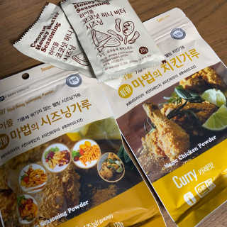 MCP 하이몰 마법의치킨가루2봉랜덤 + 코코넛허니버터2봉 — 4점을 준 리뷰어가 2020년 3월 올린 사용 사진