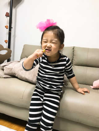 달곰이 어린이 치약+어린이 칫솔 SET — 5점을 준 리뷰어가 2018년 5월 올린 사용 사진