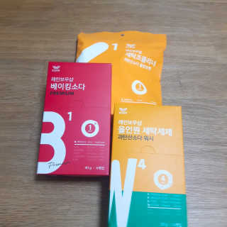 레인보우샵 올인원세탁세제,베이킹소다 스틱포6개입+세탁조클리너 — 3점을 준 리뷰어가 2018년 3월 올린 사용 사진