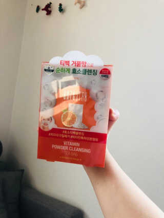 비알티씨 V10 파우더 클렌징 티백 2종 — 5점을 준 리뷰어가 2019년 3월 올린 사용 사진