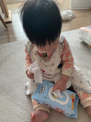 보솜이 아기물티슈 베이비케어 푸에디션 캡 74매 10입 — 5점을 준 리뷰어가 2019년 4월 올린 사용 사진