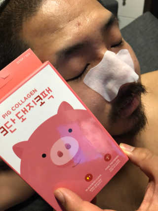 오리지널 미팩토리 3단 돼지코팩 5매입 X 2 — 3.83점을 준 리뷰어가 2018년 7월 올린 사용 사진