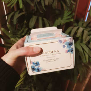 메이베나 1일 1팩 뽑아쓰는 마스크팩 — 5점을 준 리뷰어가 2019년 2월 올린 사용 사진