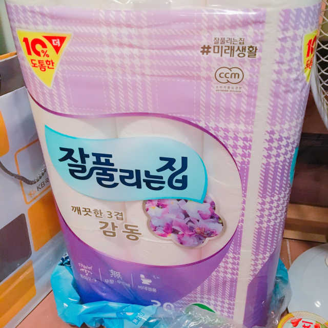 잘풀리는집 깨끗한 3겹 감동 30롤 리뷰 사진