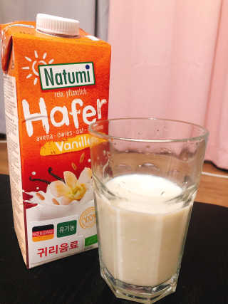 나투미 귀리 바닐라맛 1리터+ 나투미 스펠트밀 1리터 — 3.5점을 준 리뷰어가 2019년 5월 올린 사용 사진