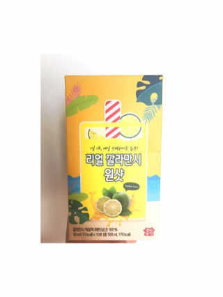 장수농가 리얼깔라만시 원샷 50ml 10팩+보틀 — 5점을 준 리뷰어가 2019년 5월 올린 사용 사진