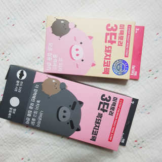 미팩토리 3단 돼지코팩 1box + 3단 흑돼지코팩 1box — 4점을 준 리뷰어가 2019년 8월 올린 사용 사진