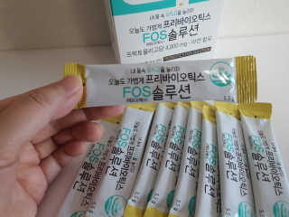 힐링팩토리 오늘도 가볍게 프리바이오틱스 FOS 솔루션 — 5점을 준 리뷰어가 2020년 2월 올린 사용 사진