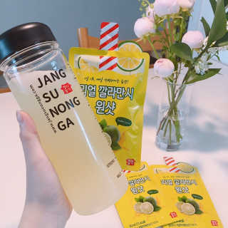 장수농가 리얼깔라만시 원샷 50ml 10팩+보틀 — 5점을 준 리뷰어가 2019년 5월 올린 사용 사진