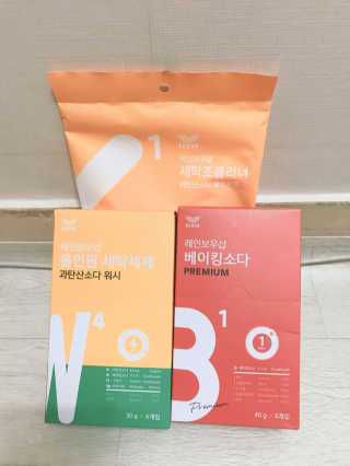 레인보우샵 올인원세탁세제,베이킹소다 스틱포6개입+세탁조클리너 — 4점을 준 리뷰어가 2018년 3월 올린 사용 사진