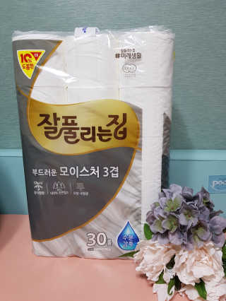 잘풀리는집 부드러운 모이스처 3겹 화장지 30롤 — 5점을 준 리뷰어가 2019년 5월 올린 사용 사진