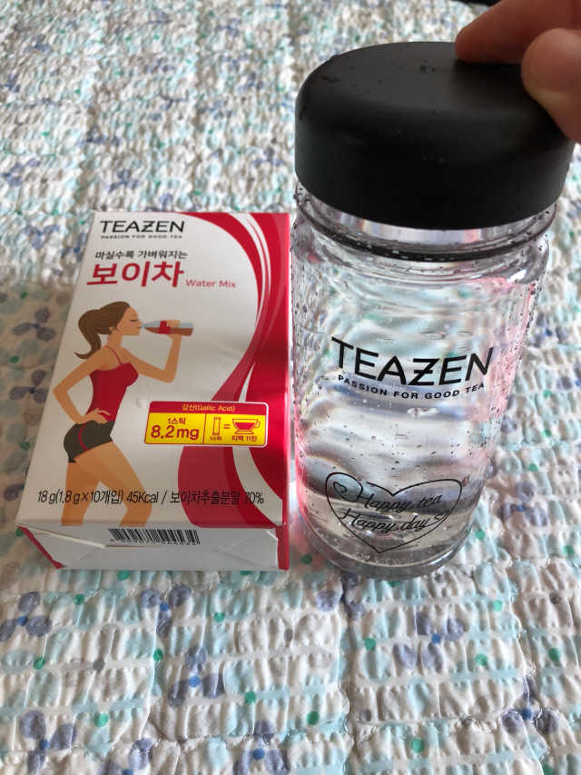 티젠 보이차 + 마이보틀 세트 리뷰 사진