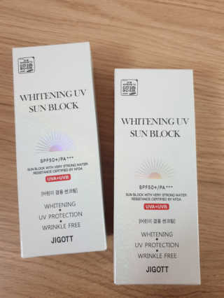 지고트 화이트닝 유브이 썬블럭 크림 70ml,1+1 — 4점을 준 리뷰어가 2019년 5월 올린 사용 사진